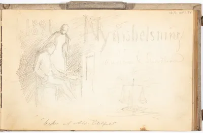1891 Uudenvuodentoivotus, piirtänyt Albert Edelfelt