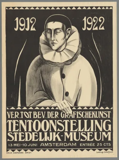 1912-1922. Ver. tot bev. der grafische kunst. Tentoonstelling. Stedelijk Museum 13 mei - 10 juni Amsterdam.