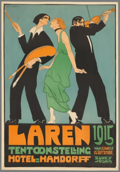 1915 tentoonstelling van Hotel Hamdorff van 15 juni-15 september. Zunky Joska.