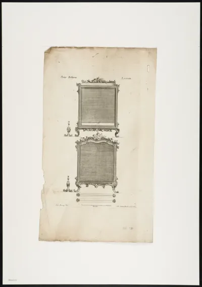 2 fireplaces with rococo elements