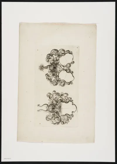 3 coats of arms crowned with helm.