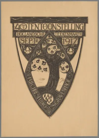 40steTentoonstelling Hollandsche Teekenmij. sept. 1917 Pulchri Studio 's-Gravenhage 1876