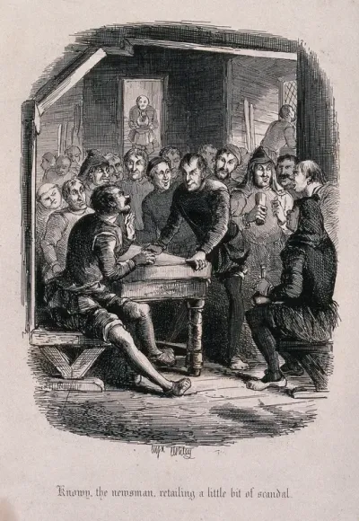 A 16th-century journalist is encouraged to make up some scandal