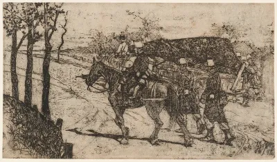 a) Artillery on Mission (recto); b) Artillery on Mission (verso) (Artiglieria da campagna)