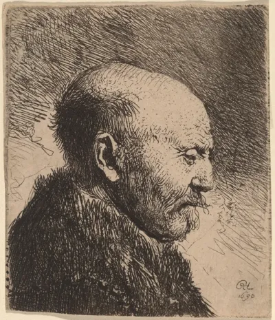 A Bald Man in Profile (The Artist's Father)