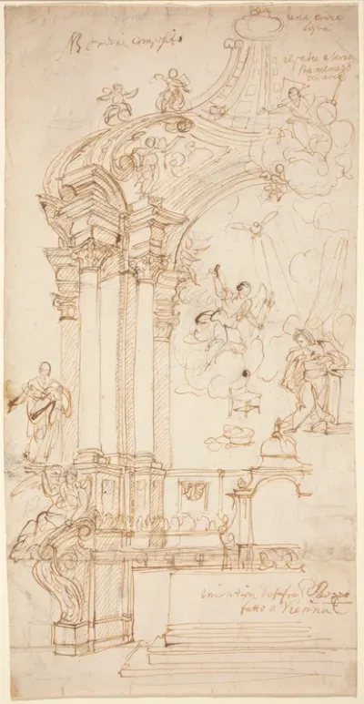 A Baldachin with a Painting of the Annunciation