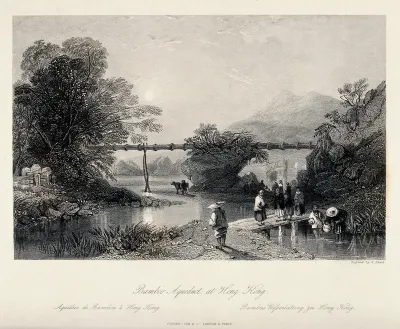 A bamboo aqueduct at Hong Kong