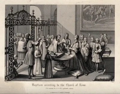 A baptism according to the Roman Catholic rite