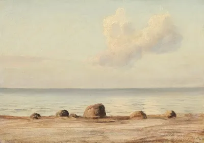 A beach. Study.