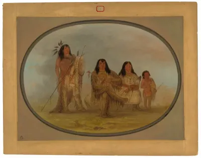 A Blackfoot Chief, His Wife, and a Medicine Man