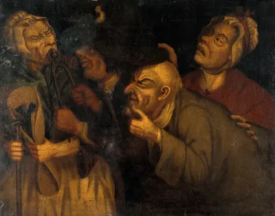 A blacksmith extracting a tooth