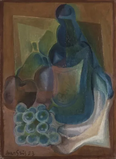 A Bottle and Fruit