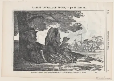 A bourgeois family convinced that they must preserve their dignity always and everywhere, from "A celebration in the neighboring village"