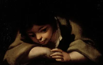 A boy resting