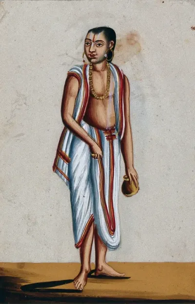 A Brahmin holding a pot