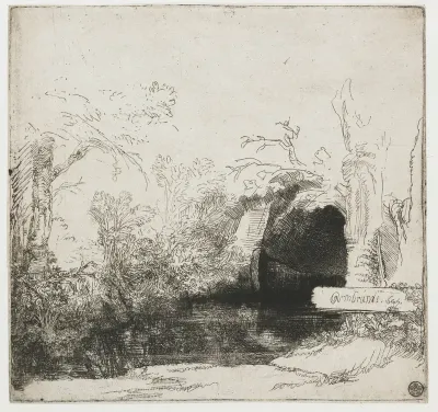 A Brook with a Grotto and a Boat (‘Het spelonkje’)