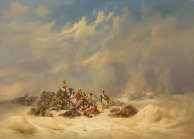A Caravan overtaken by a Storm in the Desert