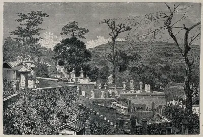 A cemetery in Nagasaki, Japan