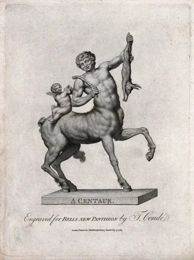 A centaur with Cupid