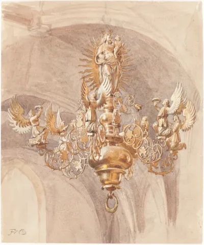 A Chandelier with the Virgin Mary Holding the Christ Child