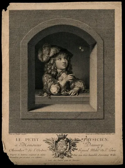 A child blowing bubbles
