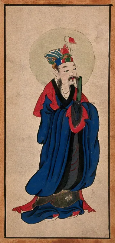 A Chinese deity (possibly Yu Huang, the Jade Emperor)