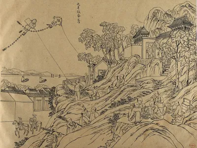 A Chinese kite flying competition