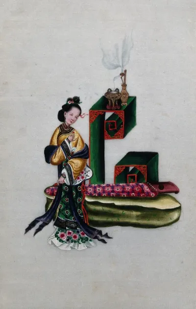 A Chinese lady. Painting by a Chinese artist, ca. 1850