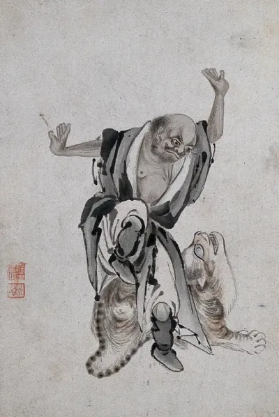A Chinese man with a giant cat