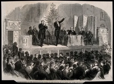 A Christmas entertainment, presented in sign language for the deaf and dumb, at the Hanover Square rooms, London