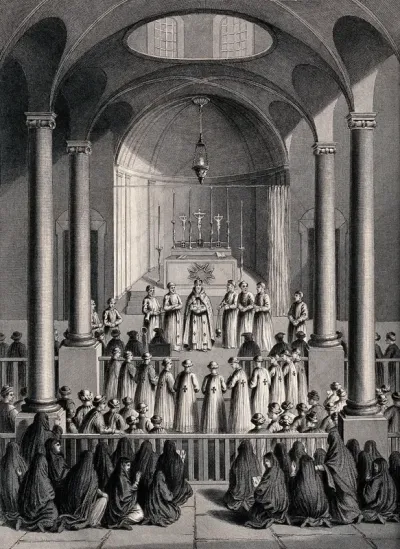 A church service in the Armenian Orthodox Church