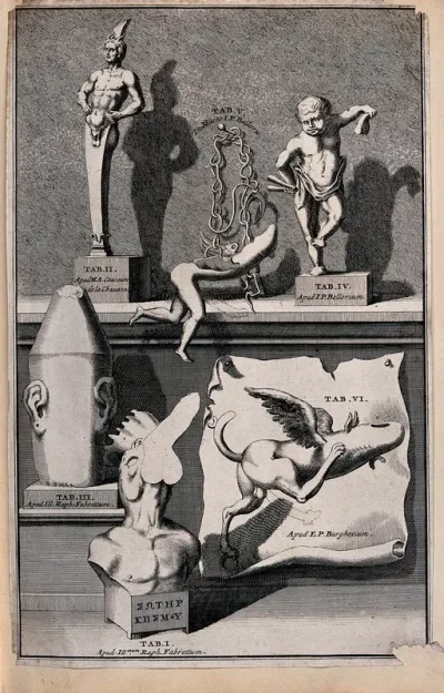 A collection of figures depicting phallic motifs