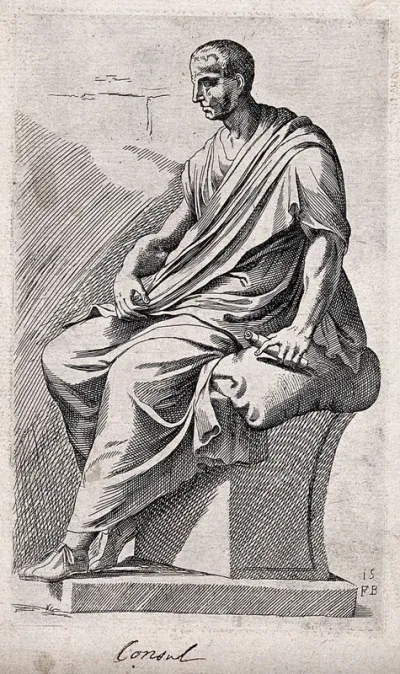 A consul. Etching by F. Perrier