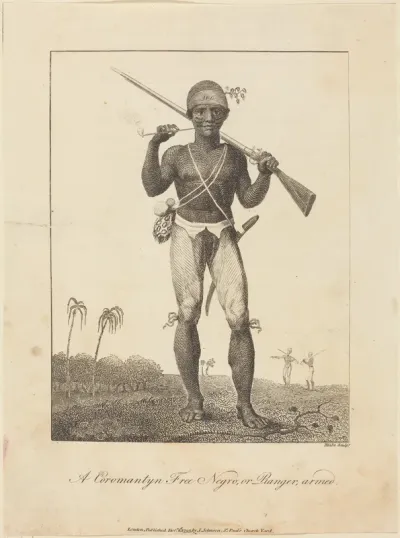A Coromantyn Free Negro, or Ranger, armed