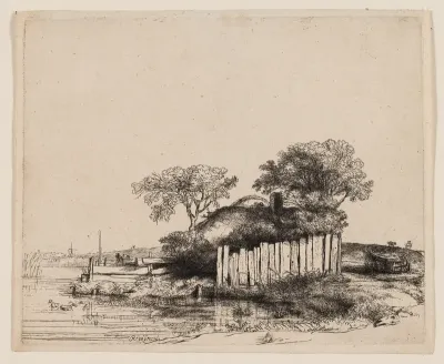 A Cottage with White Paling