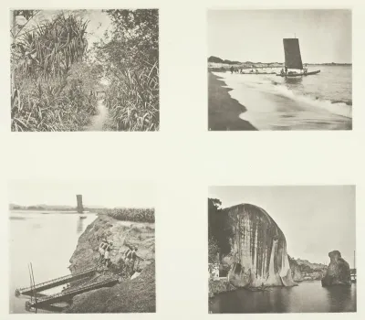 A Country Road near Taiwanfu; A Catamaran; Chain Pumps; Rock Inscriptions, Amoy