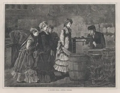 A Country Store – Getting Weighed (Every Saturday, Vol. II, New Series)