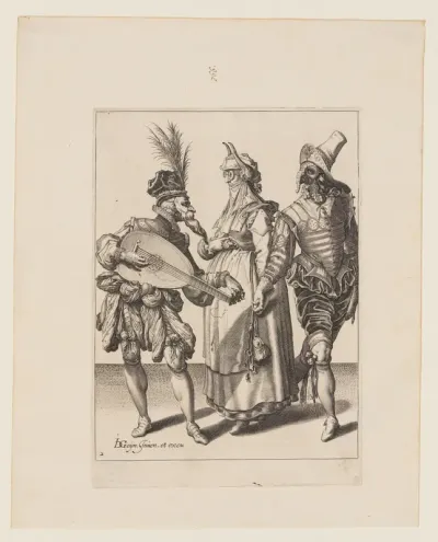 A Couple Addressed by a Lute Player, from The Masquerades