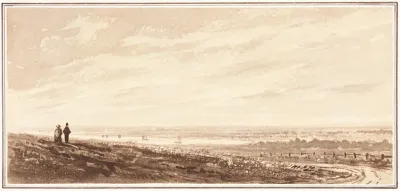 A Couple Admiring a View of the River Ouse(?), Lincolnshire