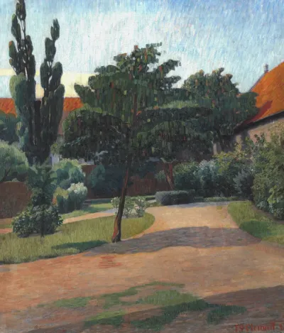 A courtyard in Brittany.
