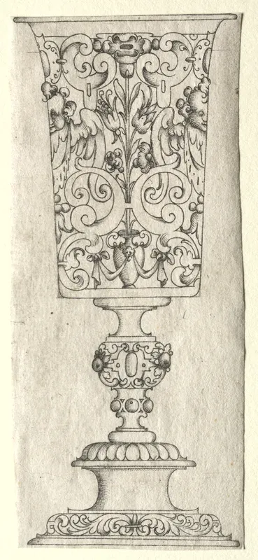 A covered Beaker-Shaped cup
