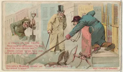 A Crack at the Truth, from the Snapshots from "Puck" series (N128) issued by Duke Sons & Co. to promote Honest Long Cut Tobacco