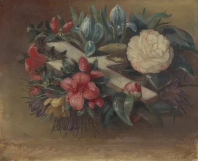 A Cross and Flowers