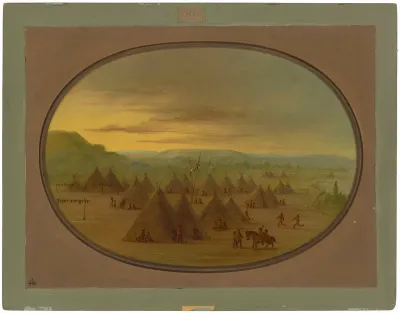 A Crow Village of Skin Tents on the Salmon River