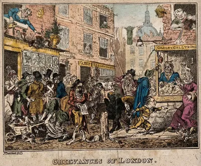 A crowded street in London