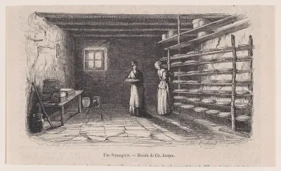 A Dairy, from "Le Magasin Pittoresque"