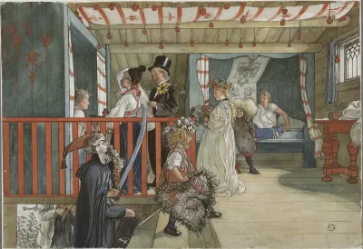 A Day of Celebration. From A Home (26 watercolours)