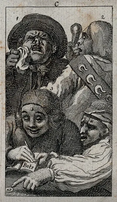 A detail of a cockfight