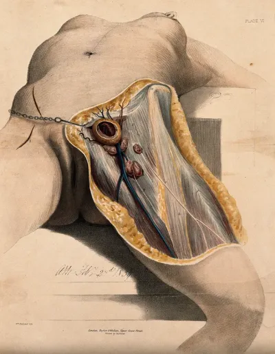 A dissection of the groin and thigh