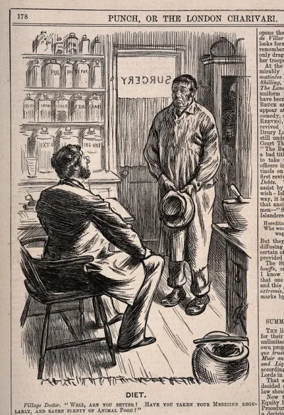 A doctor is dismayed to discover that his patient has been eating animal feed when he had recommended animal food